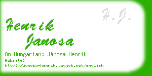 henrik janosa business card