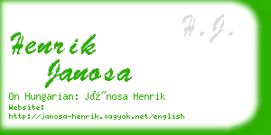 henrik janosa business card